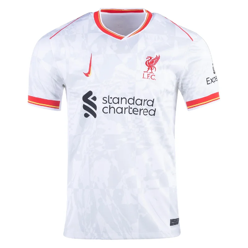 Nike Liverpool Third Jersey 24/25 (White/Pure Platinum) Trendy Men's Oversized