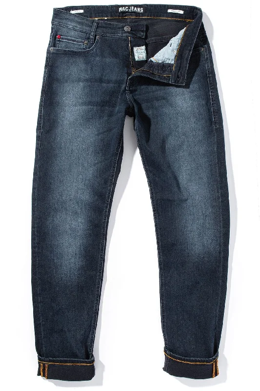 MAC Greg Slim Jeans in Blue OD Black Cool Men's Skate