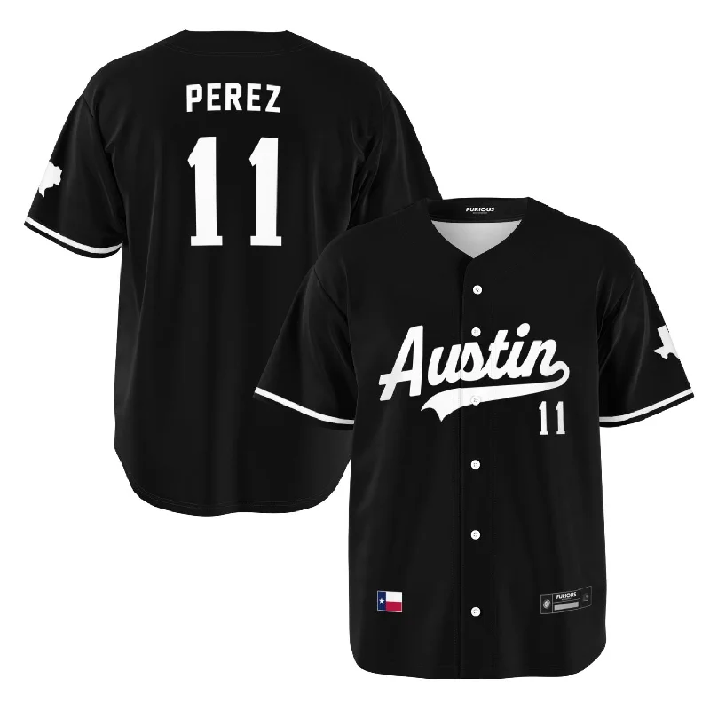 Perez - Jet Black Austin Jersey Dynamic Men's Glow