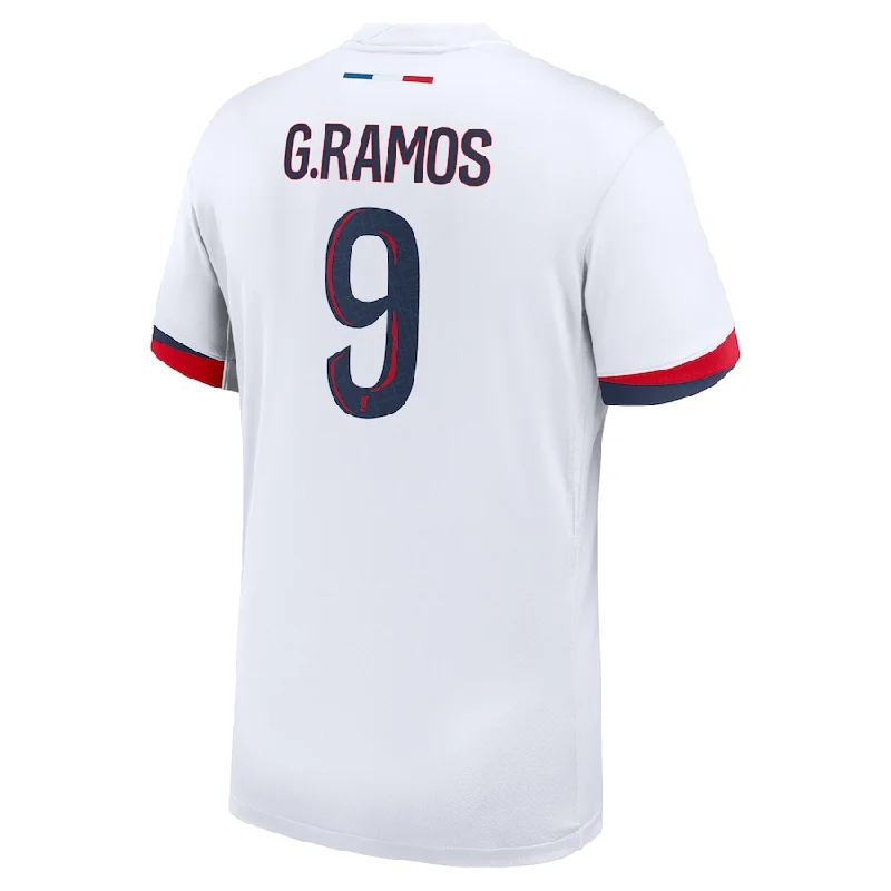 Nike Paris Saint-Germain Gonçalo Ramos Away Jersey 24/25 (White/Midnight Navy) Dynamic Men's Glow