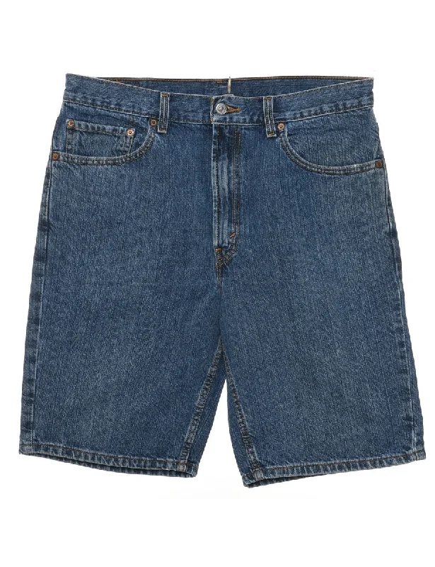 Levi's 505 Denim Shorts - W34 L10 Polished Men's Satin