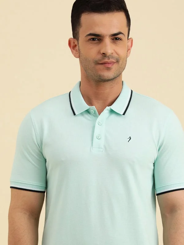 Men Solid Polo T-Shirt Sporty Men's Athleisure 