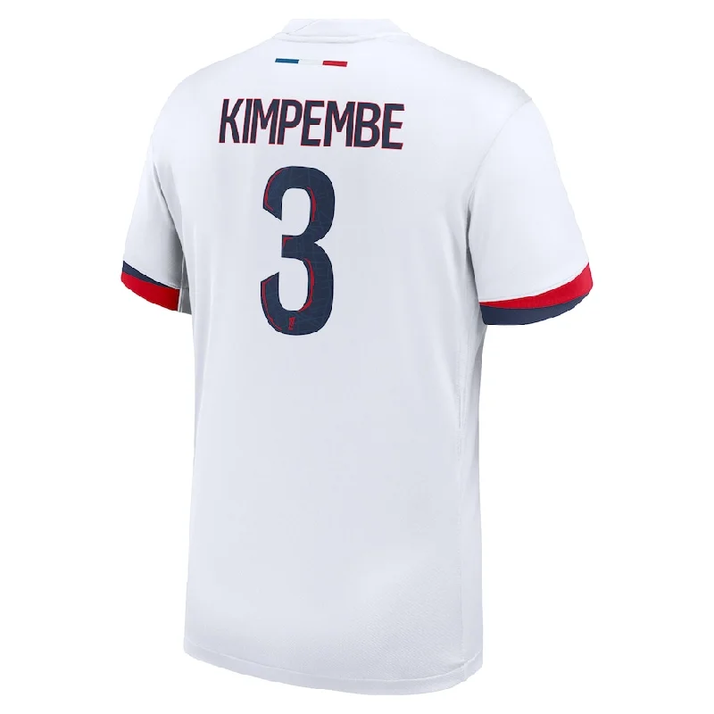 Nike Paris Saint-Germain Presnel Kimpembe Away Jersey 24/25 (White/Midnight Navy) Athletic Men's High