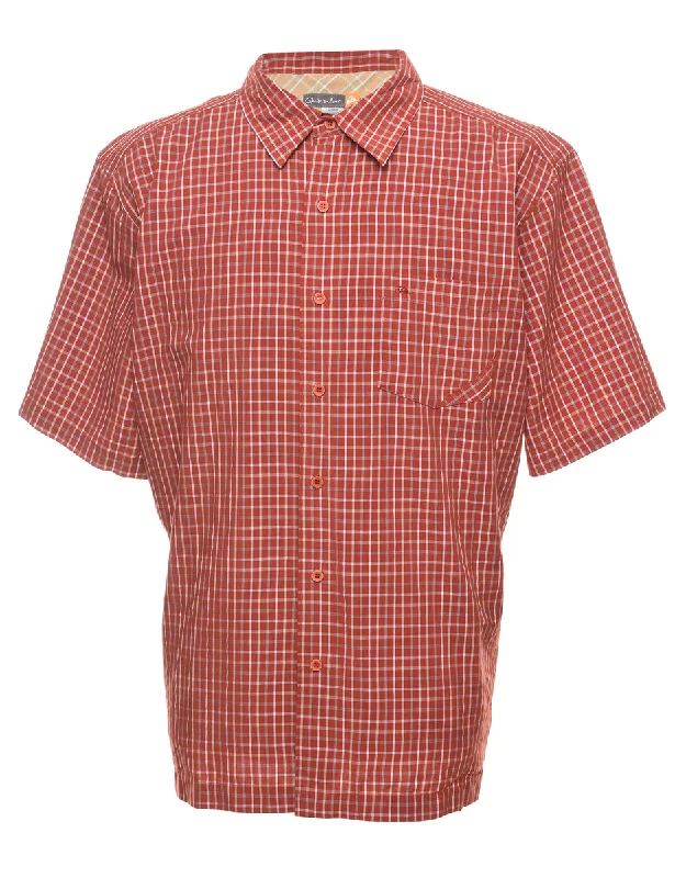 Maroon Checked Shirt - XL Tough Men's Tactical