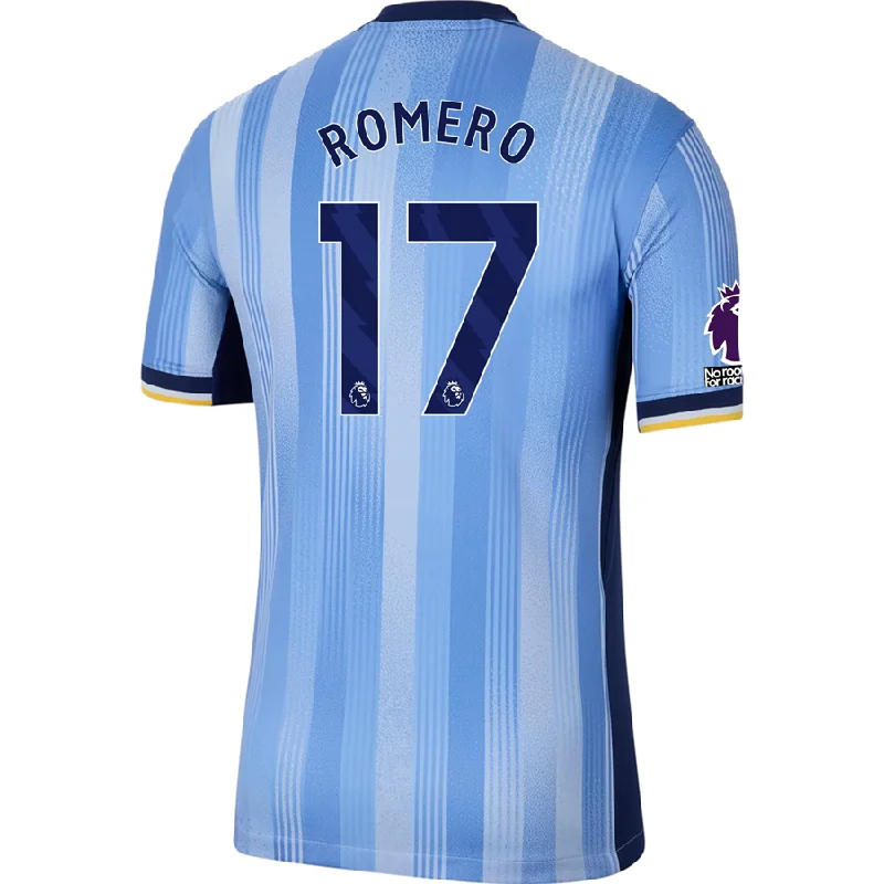 Nike Tottenham Cristian Romero Away Jersey w/ EPL + No Room For Racism Patches 24/25 (Cobalt Bliss/Binary Blue) Trendy Men's Oversized