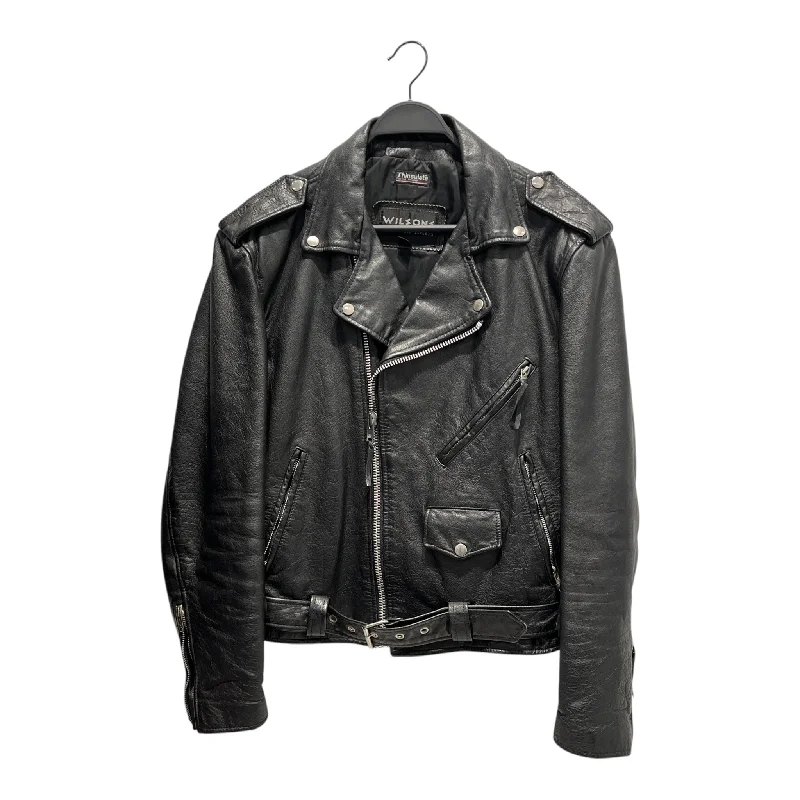 WILSON/Leather Jkt/L/Leather/BLK/ Dynamic Men's Moto