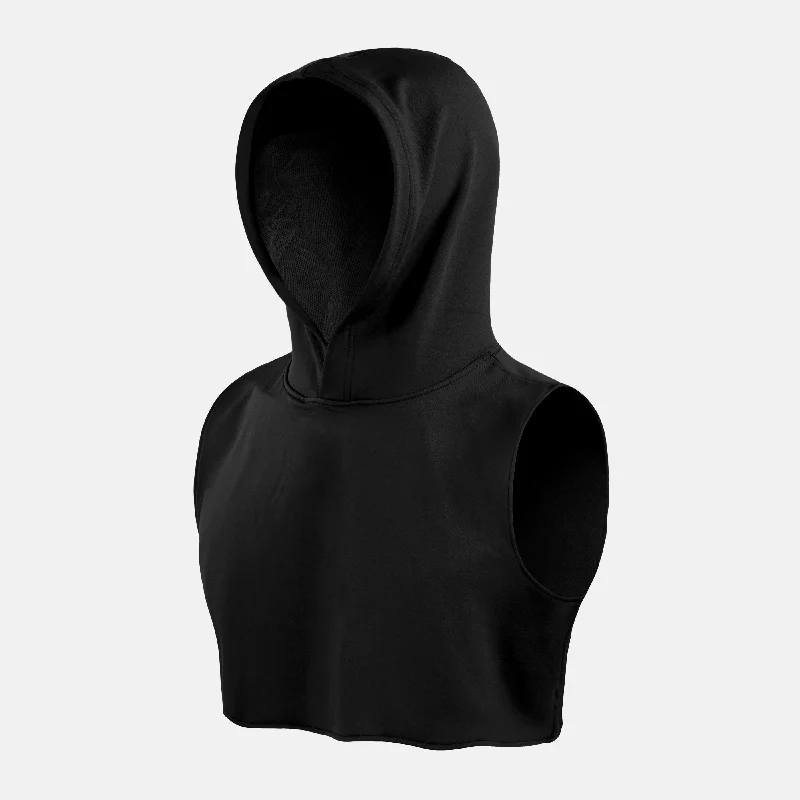 Basic Black Football Crop Top Hoodie Practical Men's Multi