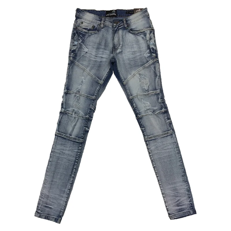 Upstreamers Side Pocket Biker Jean (Light Sand Blue) Refined Men's Hand