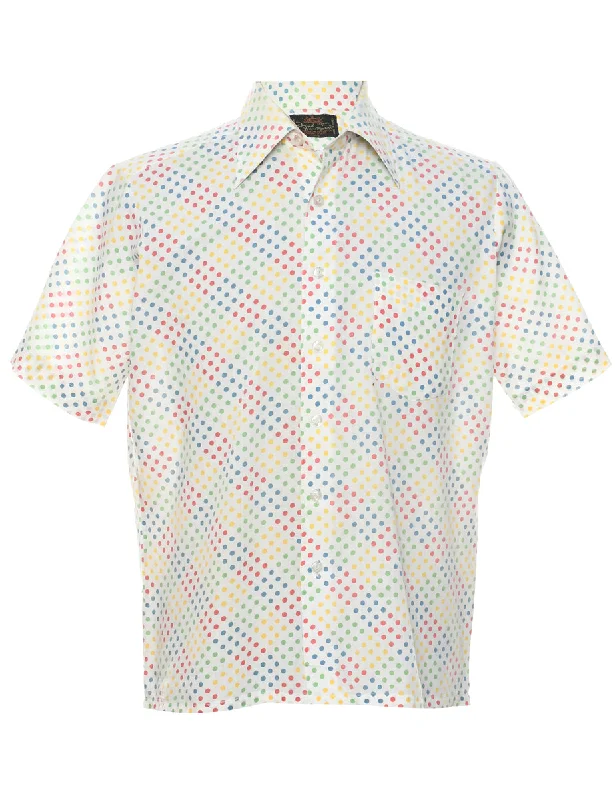 1970s Polka Dot Shirt - M Bohemian Men's Free