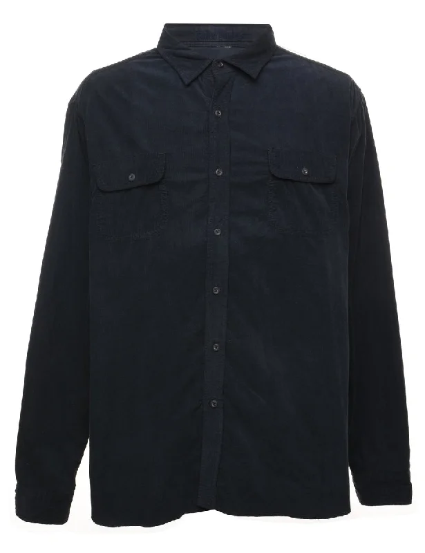 Navy Corduroy Shirt - XL Refined Men's European