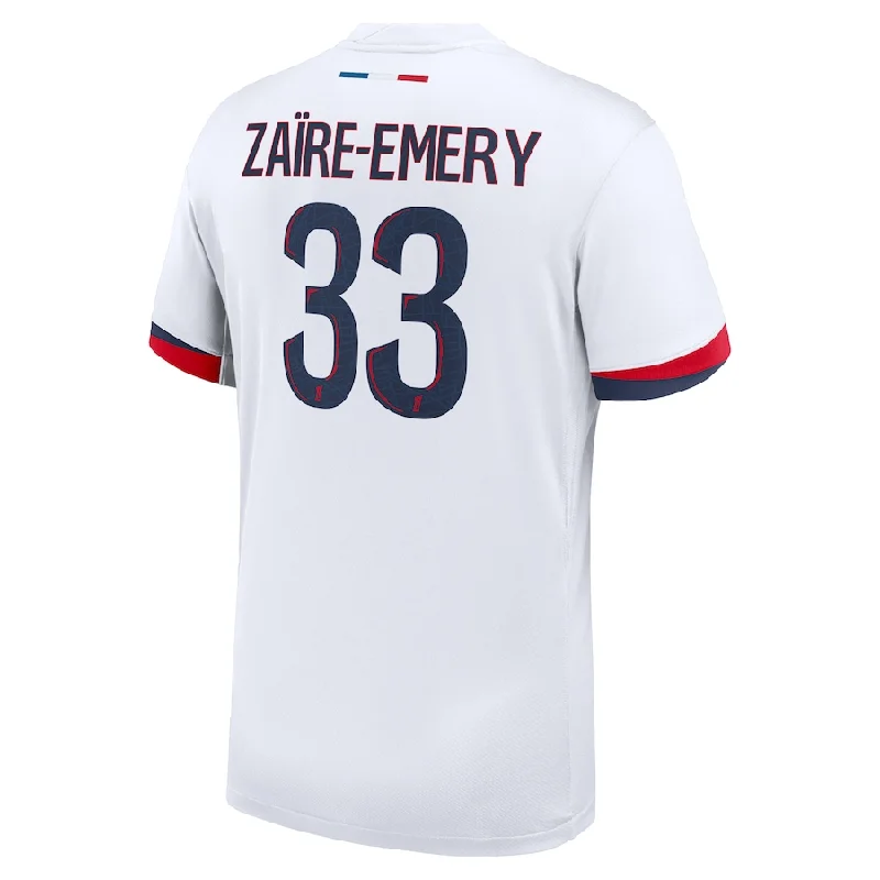 Nike Paris Saint-Germain Warren Zaïre-Emery Away Jersey 24/25 (White/Midnight Navy) Youthful Men's Anime