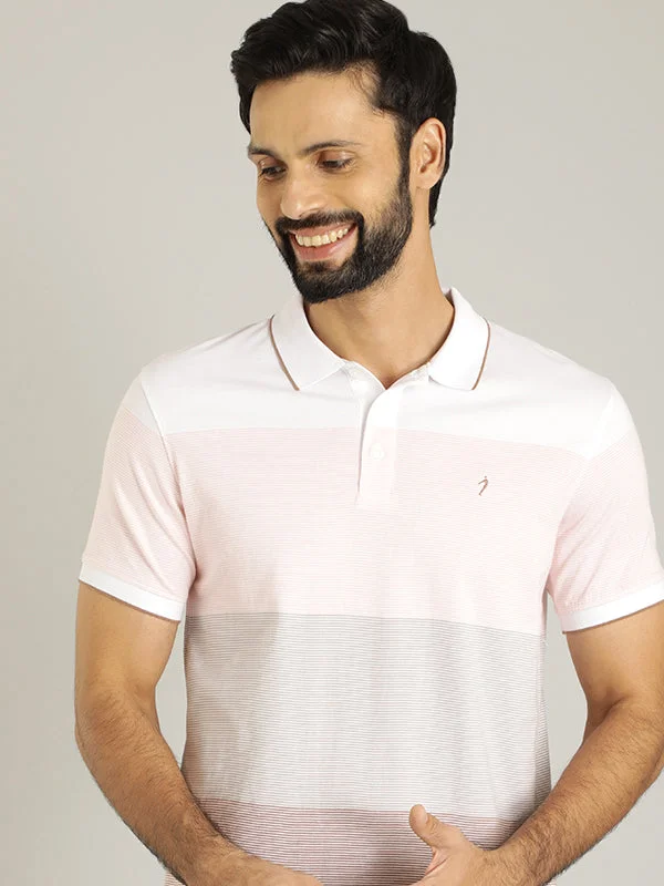 Men Striped Polo T-Shirt Athletic Men's High