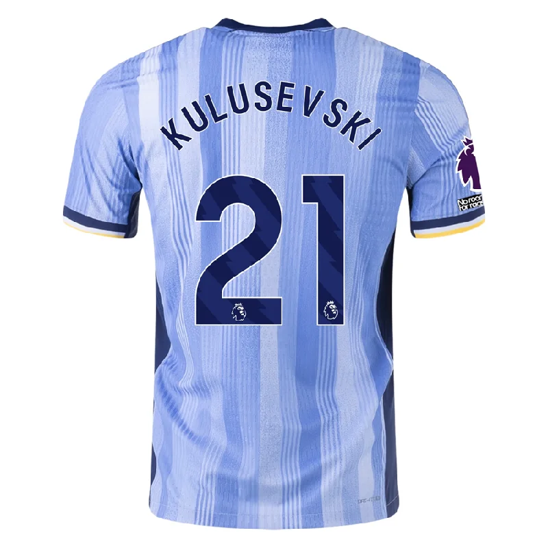 Nike Tottenham Dejan Kulusevski Authentic Away Jersey w/ EPL + No Room For Racism Patches 24/25 (Cobalt Bliss/Binary Blue) Rugged Men's Outdoor 