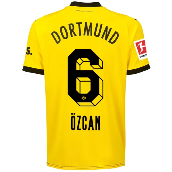 Puma Borussia Dortmund Ozcan Home Jersey w/ Bundesliga Patch 23/24 (Cyber Yellow/Puma Black) Masculine Men's 