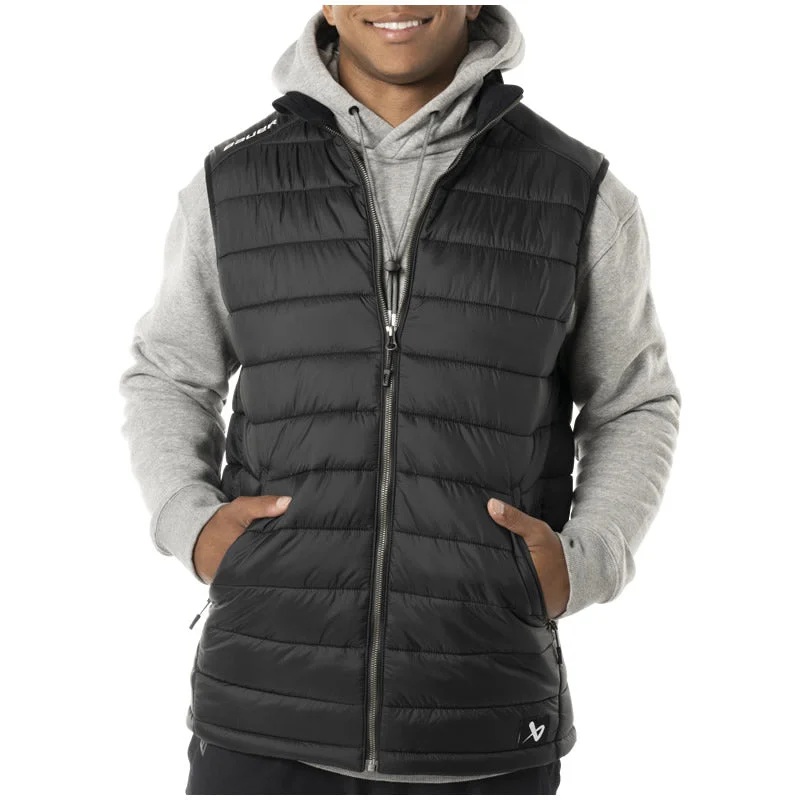 Bauer Team Black Puffer Vest Rugged Men's Outdoor 