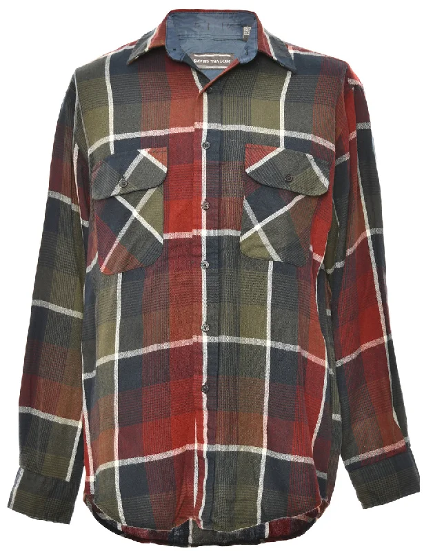 Checked Multi Colour Flannel Shirt - M Artistic Men's Avant