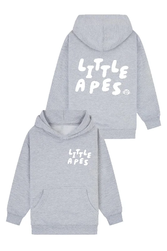 Little Apes Letters Hoodie - Sports Grey Bold Men's Animal