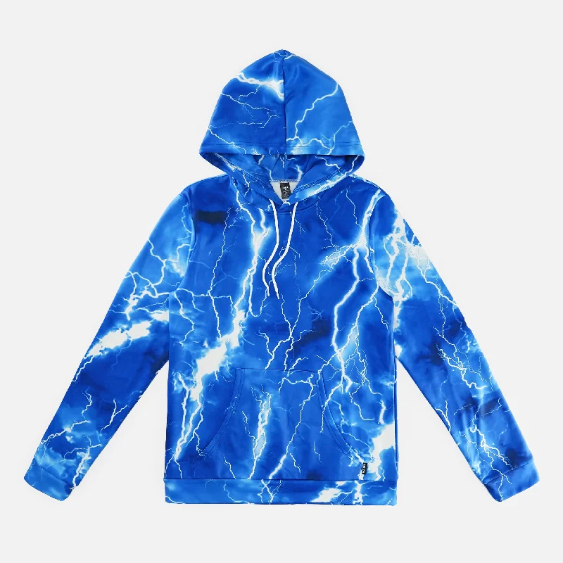 Blue Lightning Hoodie Sophisticated Men's 