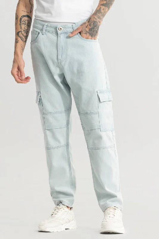 Buzzer Ice Blue Baggy Fit Jeans Business