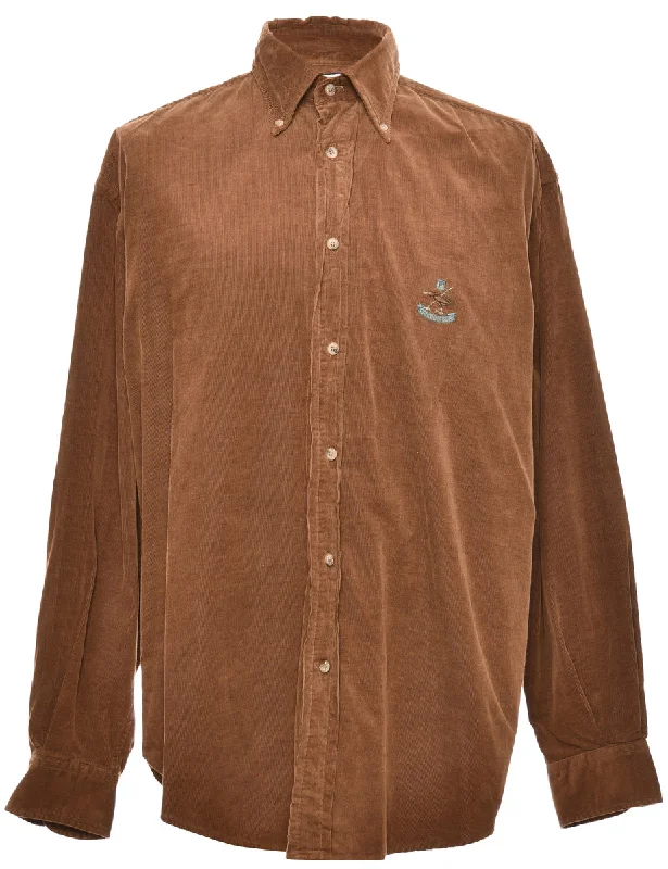 Corduroy Classic Brown Shirt - M Cool Men's Skate