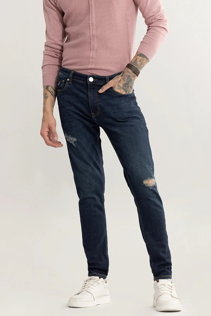 Ripple Blue Skinny Jeans Bold Men's Statement