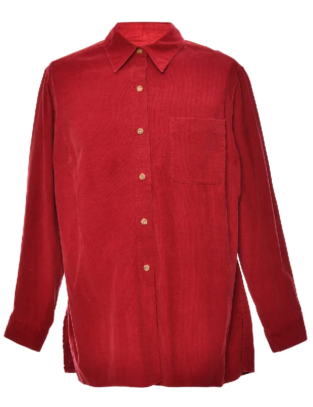 Corduroy Maroon Shirt - XL Sharp Men's Italian