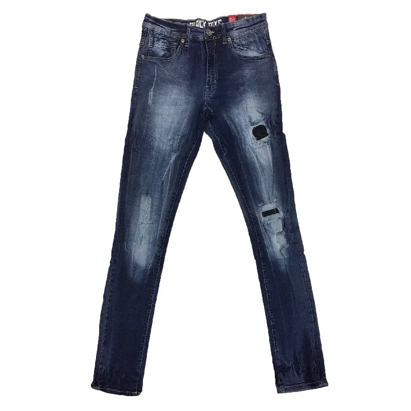 Black Pike Ripped Jean (Indigo) Traditional Men's Wool