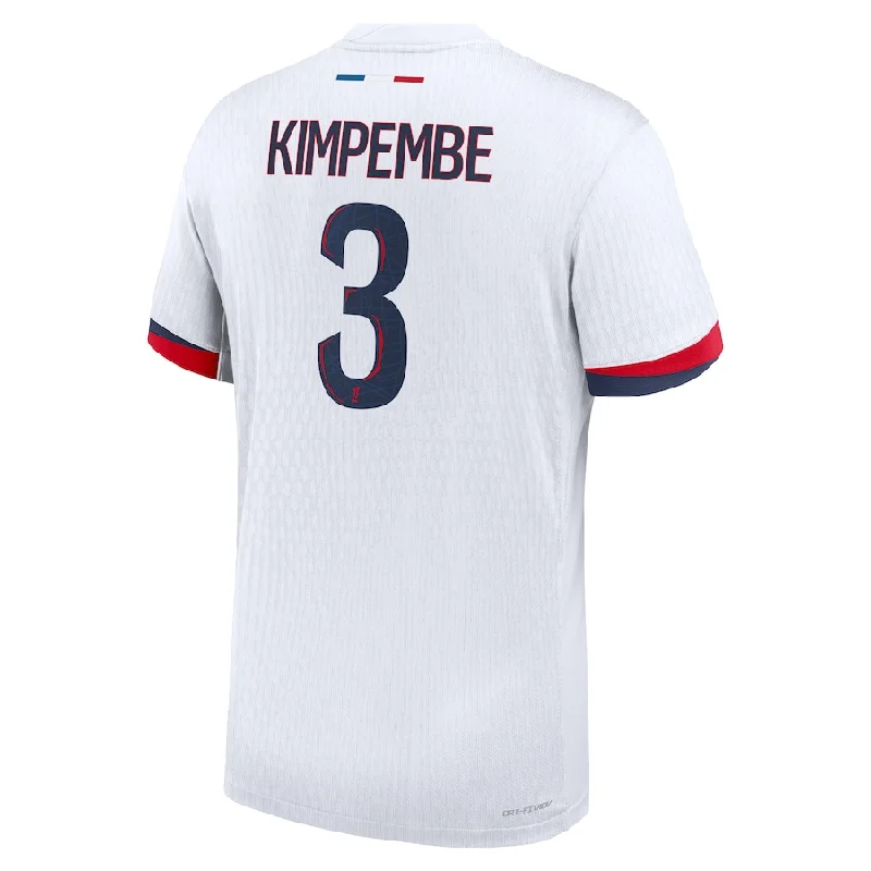 Nike Paris Saint-Germain Authentic Presnel Kimpembe Away Jersey 24/25 (White/Midnight Navy) Practical Men's Quick