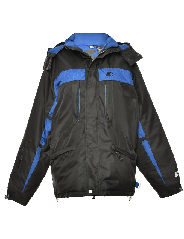 Black & Blue Contrasting Mountaineering Jacket - L Bohemian Men's Free