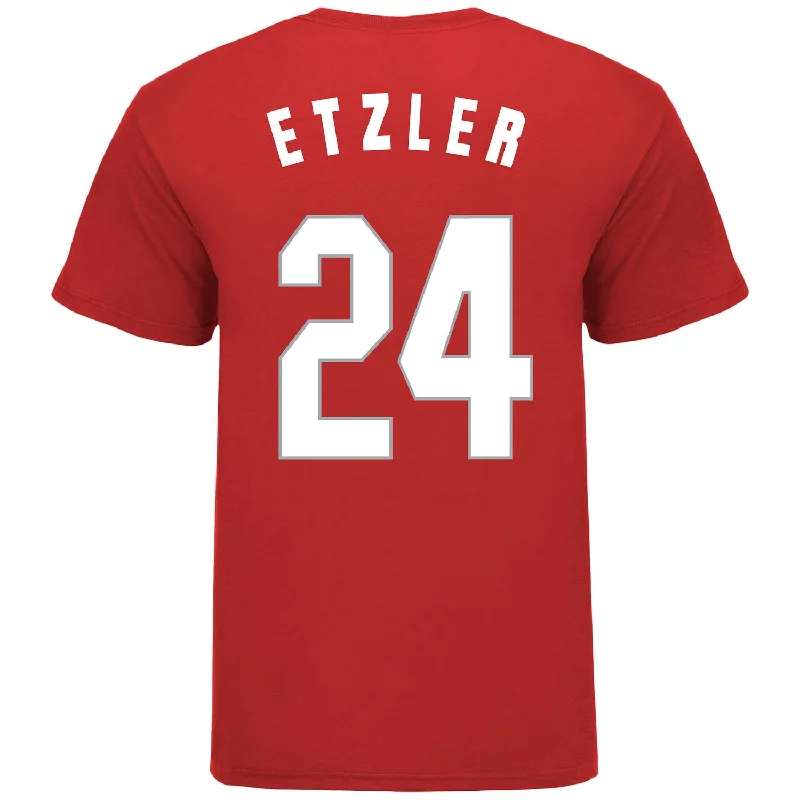 Ohio State Buckeyes Men's Basketball Student Athlete #24 Kalen Etzler T-Shirt Athletic Men's Compression