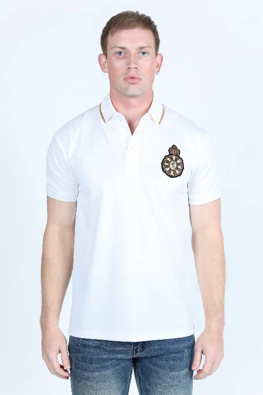 Mens Modern Fit Stretch Fashion Polo Hip Men's Retro