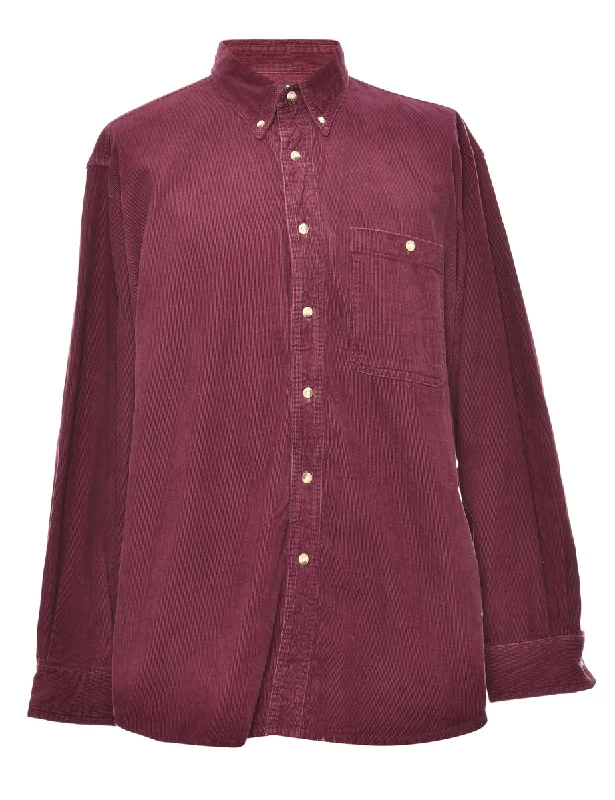 Corduroy Magneta Shirt - L Masculine Men's 