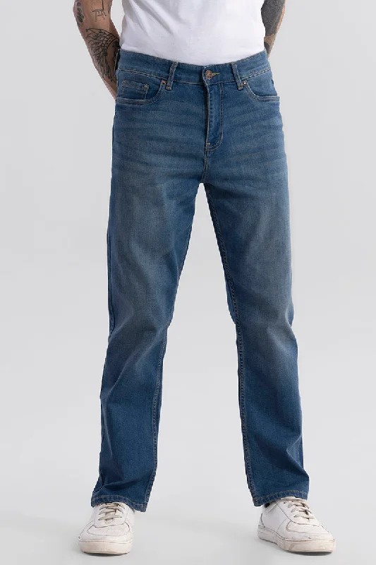 EasyStride Dusty Blue Comfort Fit Jeans Relaxed Men's Australian 