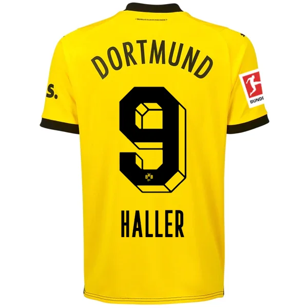 Puma Borussia Dortmund Sebastian Haller Home Jersey w/ Bundesliga Patch 23/24 (Cyber Yellow/Puma Black) Hip Men's Urban