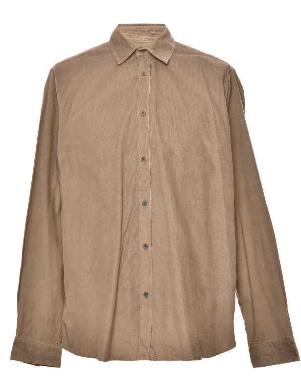 Light Brown Corduroy Shirt - M Laid