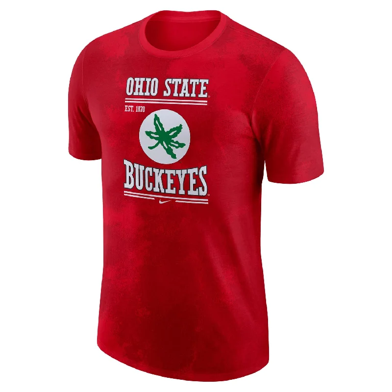 Ohio State Buckeyes Nike Campus Center Scarlet T-Shirt Streetwear Style