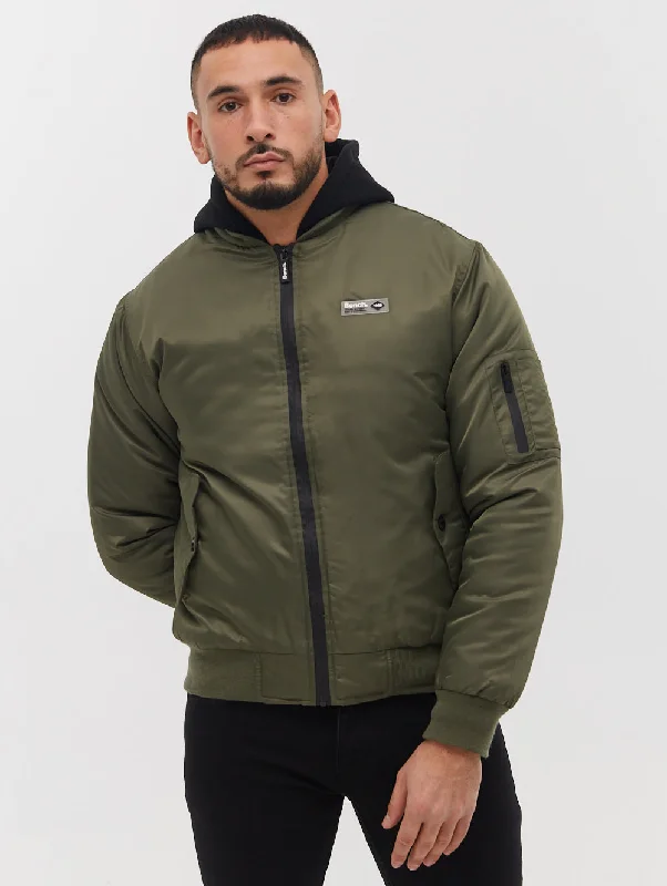 Bomper Fleece Hood Bomber Jacket - Refined Men's Hand