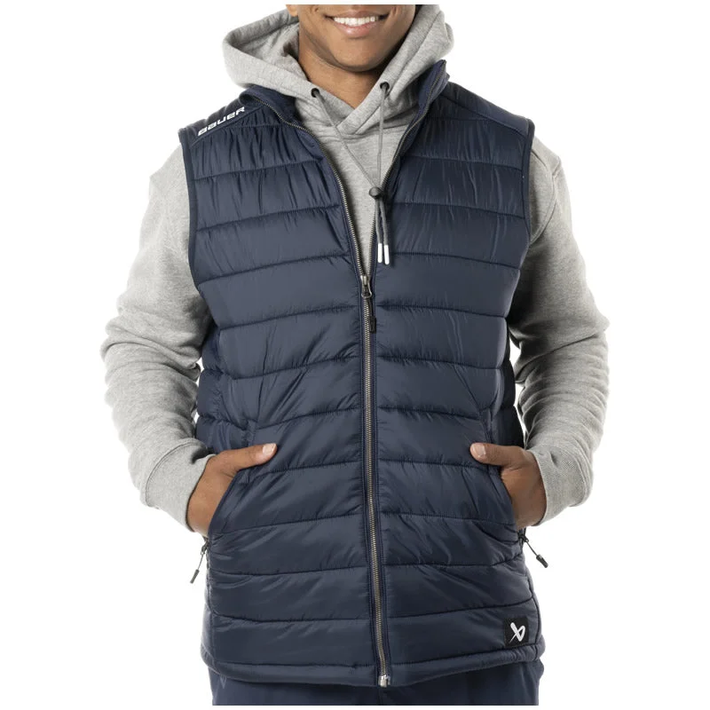 Bauer Team Navy Puffer Vest Masculine Men's 