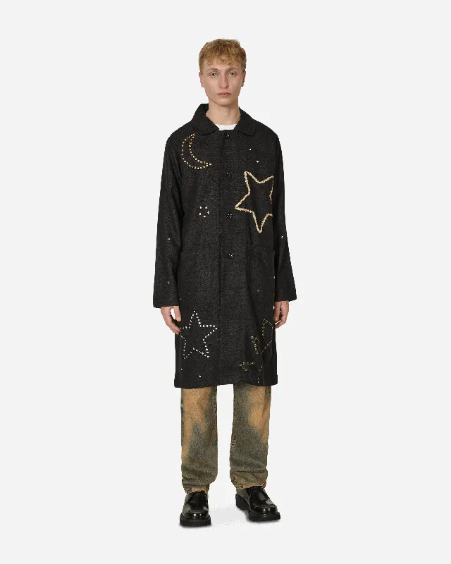 Embroidered Constellation Coat Black Dynamic Men's Glow