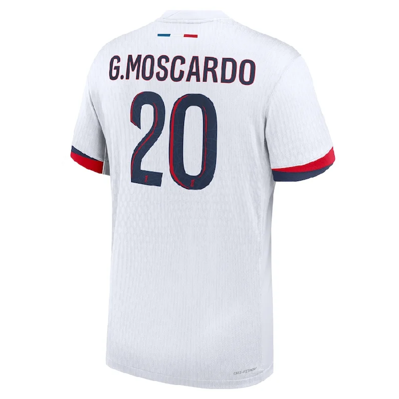 Nike Paris Saint-Germain Authentic Gabriel Moscardo Away Jersey 24/25 (White/Midnight Navy) Modern Men's Tech