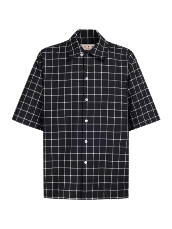 Marni Wool Check Shirt Youthful Men's Anime