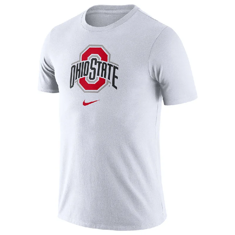 Ohio State Buckeyes Nike Essential Logo White T-Shirt Cozy Men's Sherpa