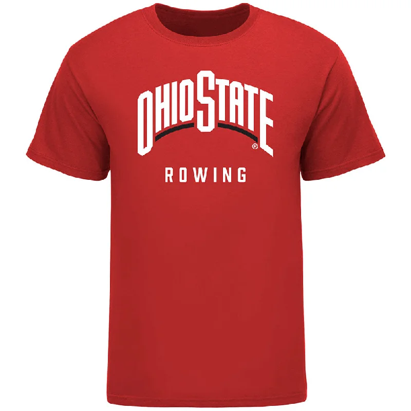 Ohio State Buckeyes Rowing Scarlet T-Shirt Unique Men's Upcycled