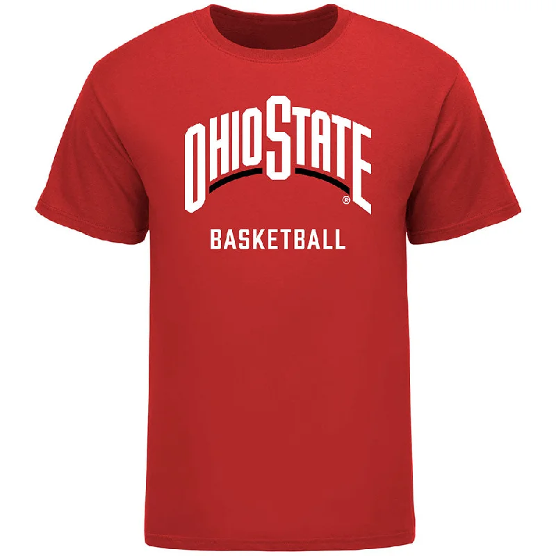 Ohio State Buckeyes Basketball Scarlet T-Shirt Dapper Men's Bow