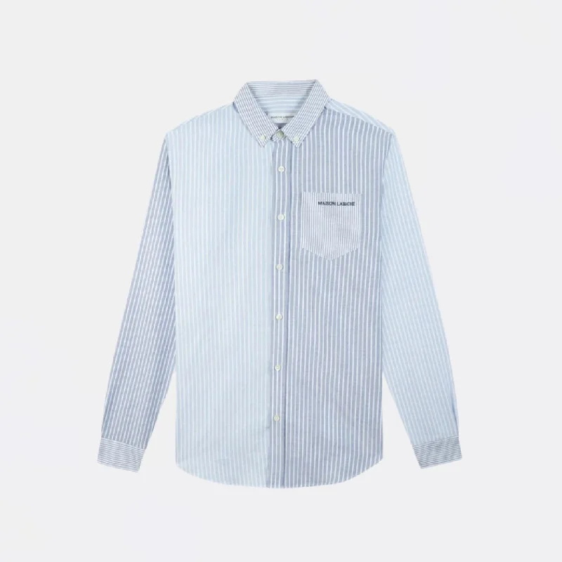 "Maison Labiche" Bonne Graine Oxford Shirt (Patchwork Ox) Trendy Men's Oversized