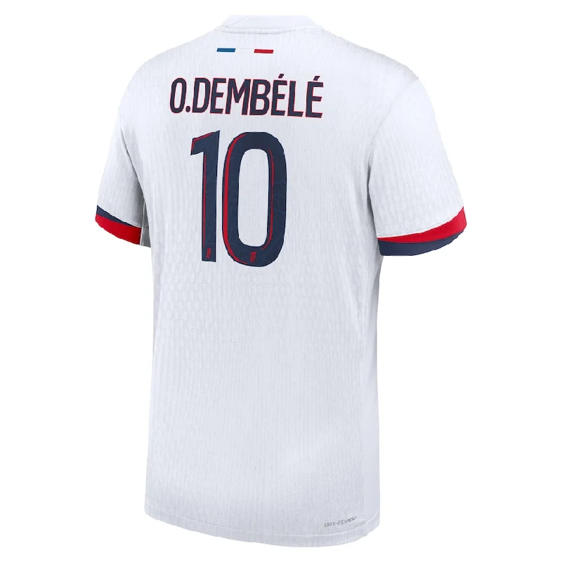 Nike Paris Saint-Germain Authentic Ousmane Dembele Away Jersey 24/25 (White/Midnight Navy) Unique Men's Upcycled