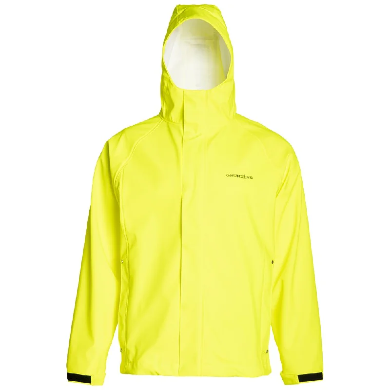 Grundéns Men's Neptune 319 Hi-Vis Waterproof Hooded Commercial Fishing Jacket Cozy Men's Winter