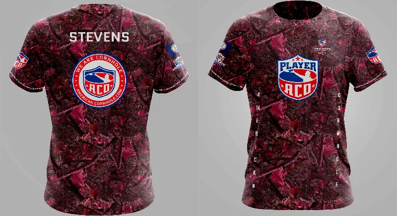 ACO Jersey - Player Style Crew Neck Pink Camo Masculine Men's Thick