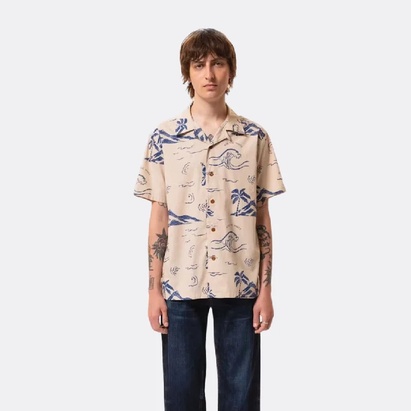 Arvid Waves Hawaii Shirt (Ecru) Street