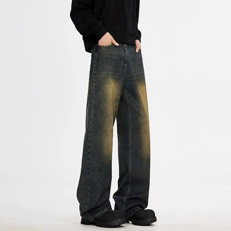 Relaxed Fit Wide-Leg Jeans Modern Men's 